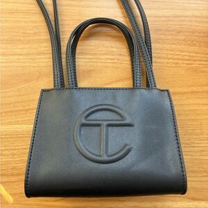 Telfar Black Mini Shopping Bag